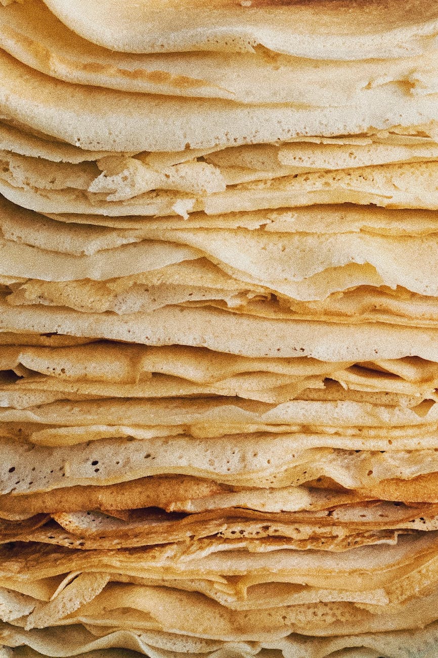 a close up on pancakes